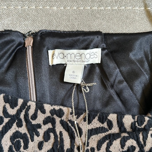 New York & Company Black and Cream Mini Dress - Picture 2 of 10